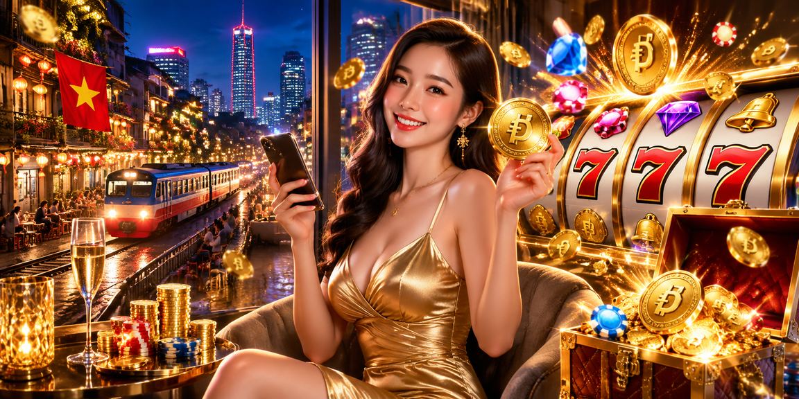 Người chơi tại Hà Nội trải nghiệm slot game trên điện thoại sau khi đăng ký tài khoản