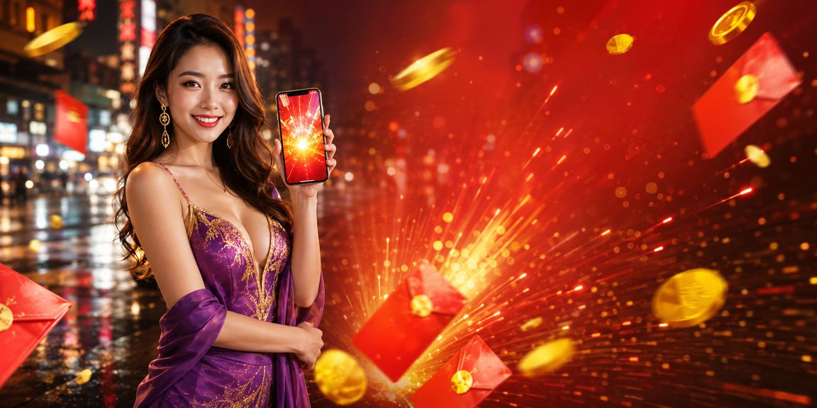 Cô gái Việt tại Thành phố Hồ Chí Minh cầm phong bì đỏ may mắn khi nhận khuyến mãi từ 827
