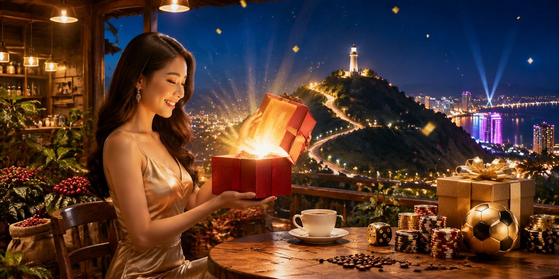 Người dùng thưởng thức cà phê và giải trí casino trực tuyến tại Vũng Tàu